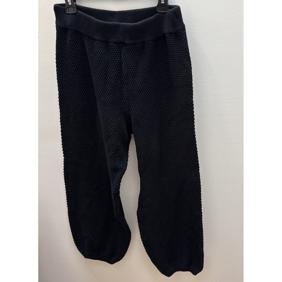 Free People Beach Pants Womens Size Medium BlackKnit Elastic Waist Harem Relaxed - Picture 2 of 8